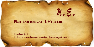 Marienescu Efraim névjegykártya